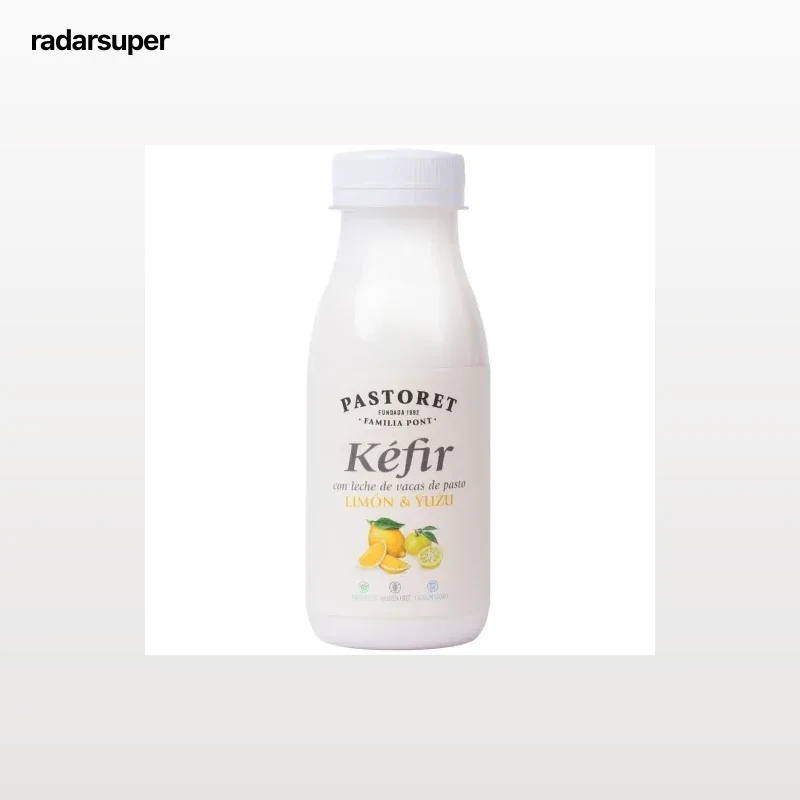 Kéfir sabor limón y yuzu Pastoret sin gluten 250 g.