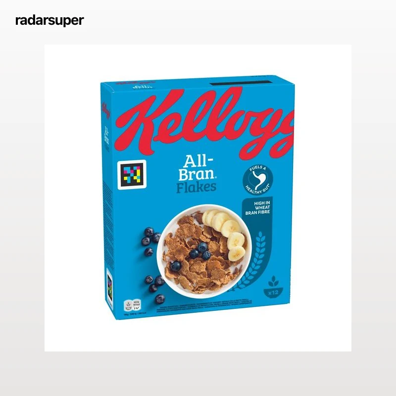 KELLOGG"S All bran flakes Cereales de trigo enriquecidos con salvado, vitaminas y minerales 375 g.