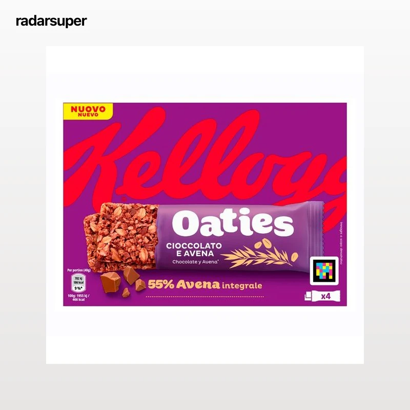 KELLOGG´S  Barritas de cereales chocolate oaties 160 g.