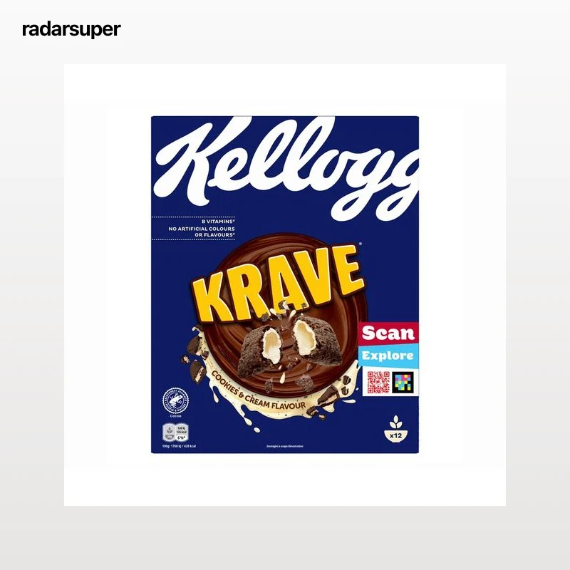 KELLOGG´S Cereales rellenos krave cookies & cream 375 g.