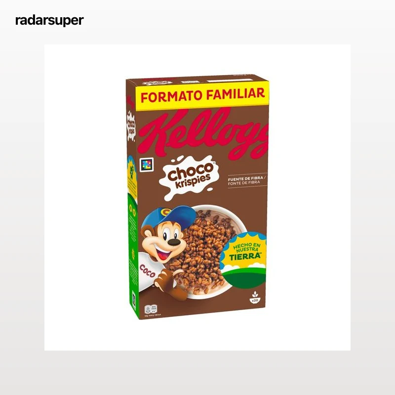KELLOGG"S Choco Krispies Cereales de arroz tostado con sabor a chocolate 600 g.