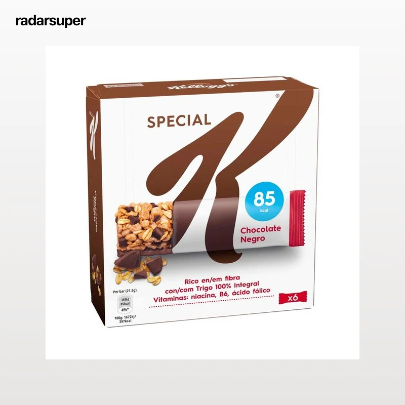 KELLOGG"S Special K  Barritas de cereales con chocolate negro  pack 6 uds. x 21,5 g.
