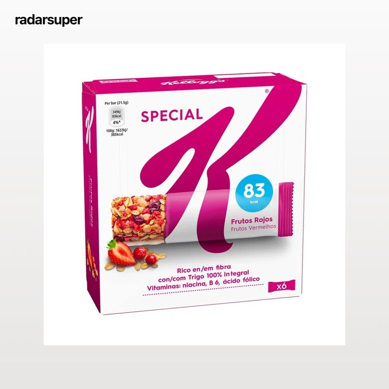 KELLOGG"S Special k  Barritas de cereales con frutos rojas  pack 6 uds.x 21,5 g.