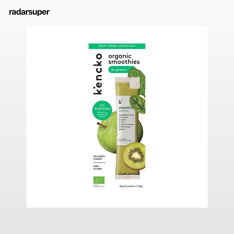 KENCKO Smoothie blues Preparado para batido de frutas y verduras ecológicas 2 x 22 g.