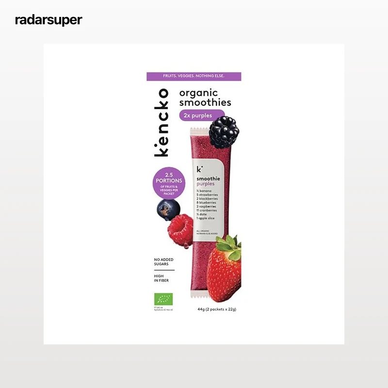 KENCKO Smoothie purples Preparado para batido de frutas del bosque ecológicas 2 x 22 g.