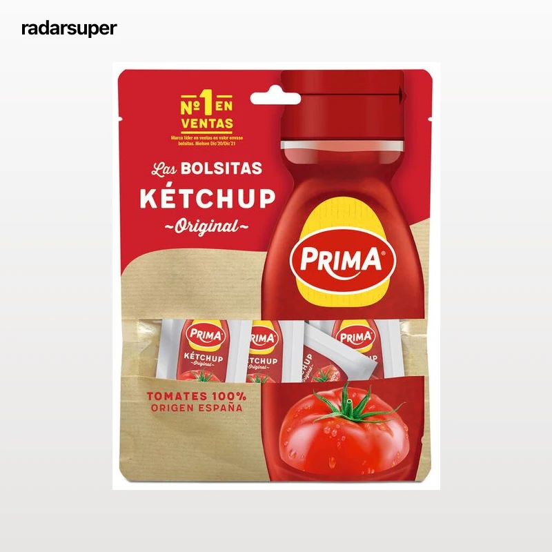 Ketchup en 12 bolsitas individuales Prima 120g