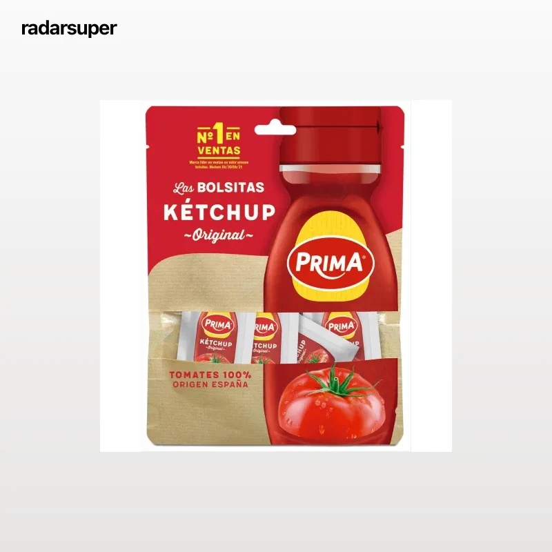 Kétchup en sobres Prima sin gluten pack 12 ud.