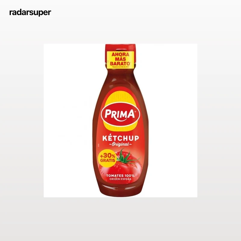 Kétchup original Pirma sin gluten 540 g.