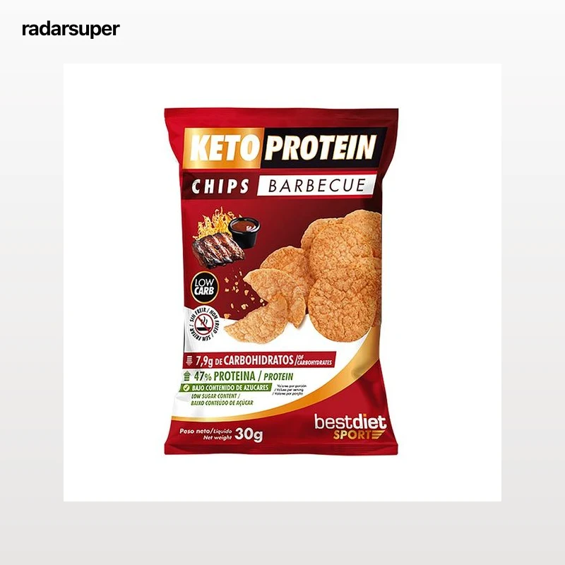 KETOPROTEIN Chips con sabor a barbacoa y con extra de proteínas 30 g.