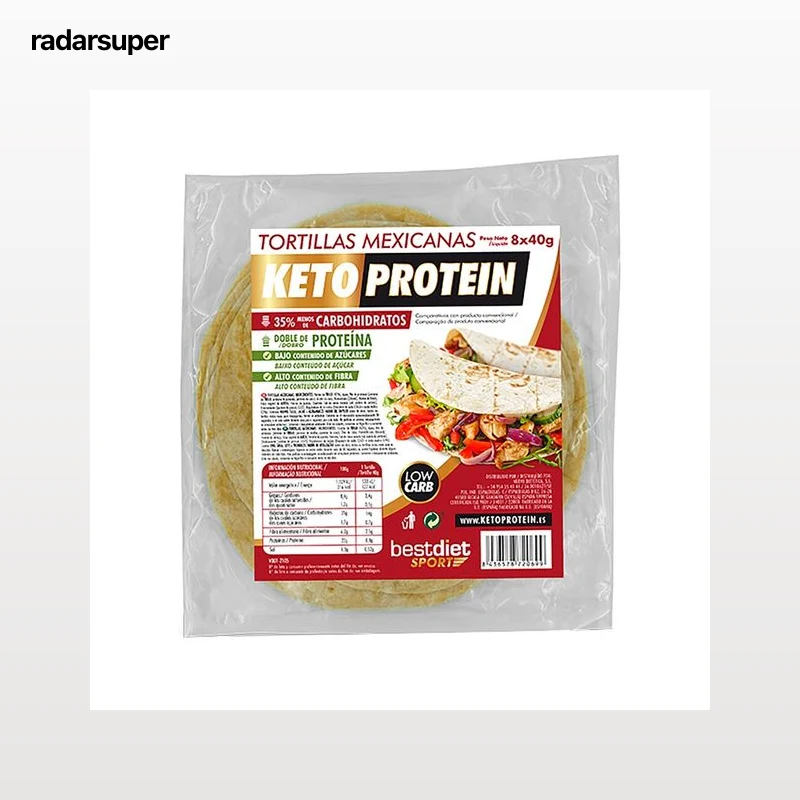 KETOPROTEIN Tortillas mexicanas con extra de proteínas 8 uds 320 g.