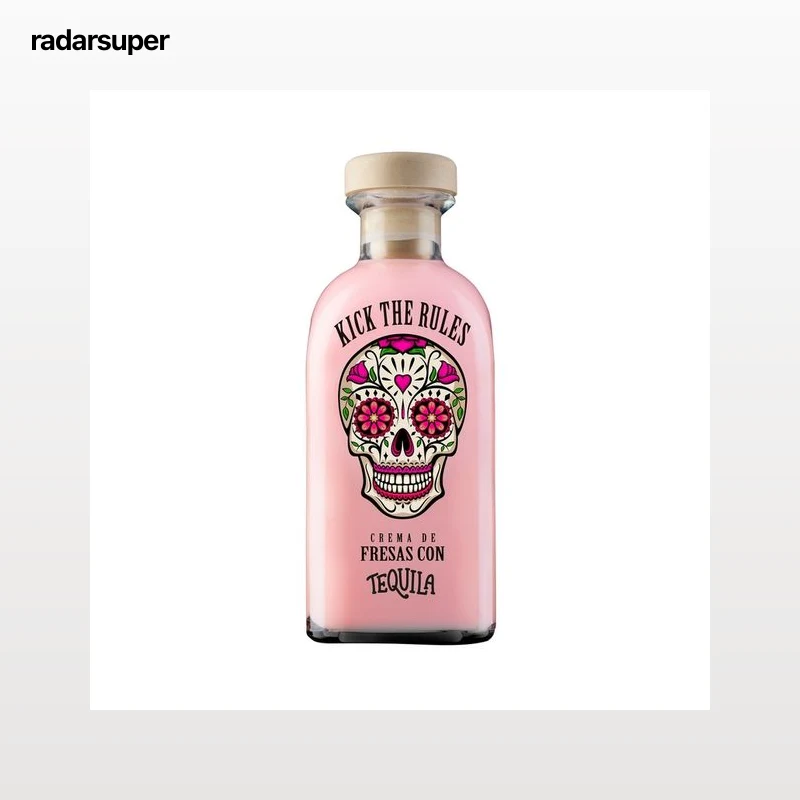 KICK THE RULES Crema de fresas con tequila botella de 70 cl.