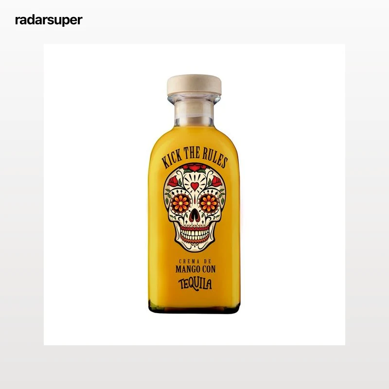 KICK THE RULES Crema de mango con tequila KICK THE RULES botella 70 cl.