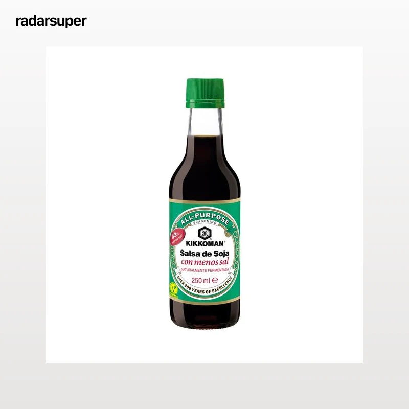 KIKKOMAN Salsa de soja bajo en sal frasco de 250 ml.