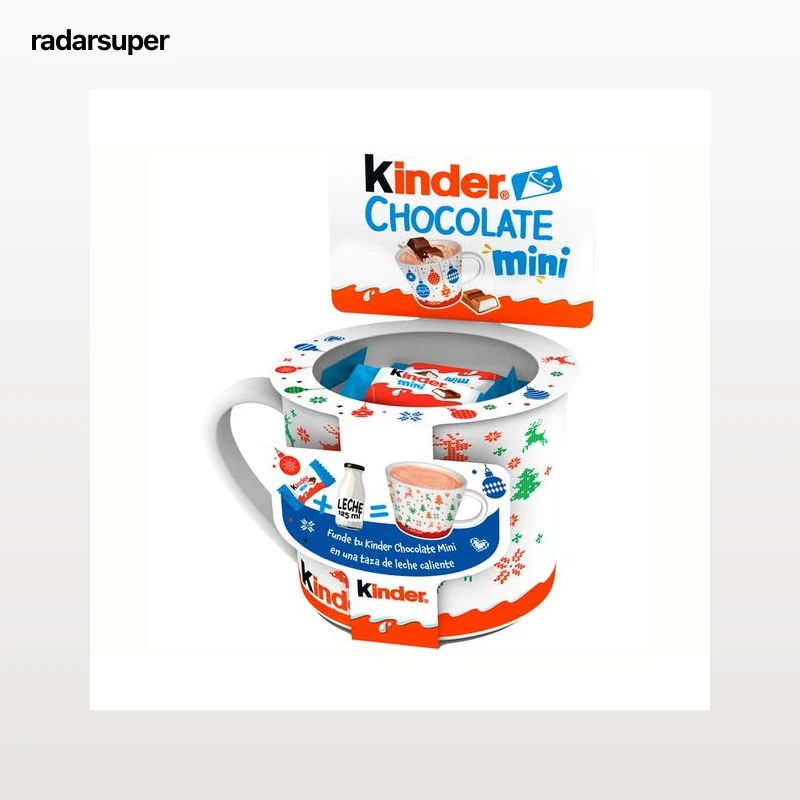 KINDER Barrita chocolate con taza kinder 102 g.