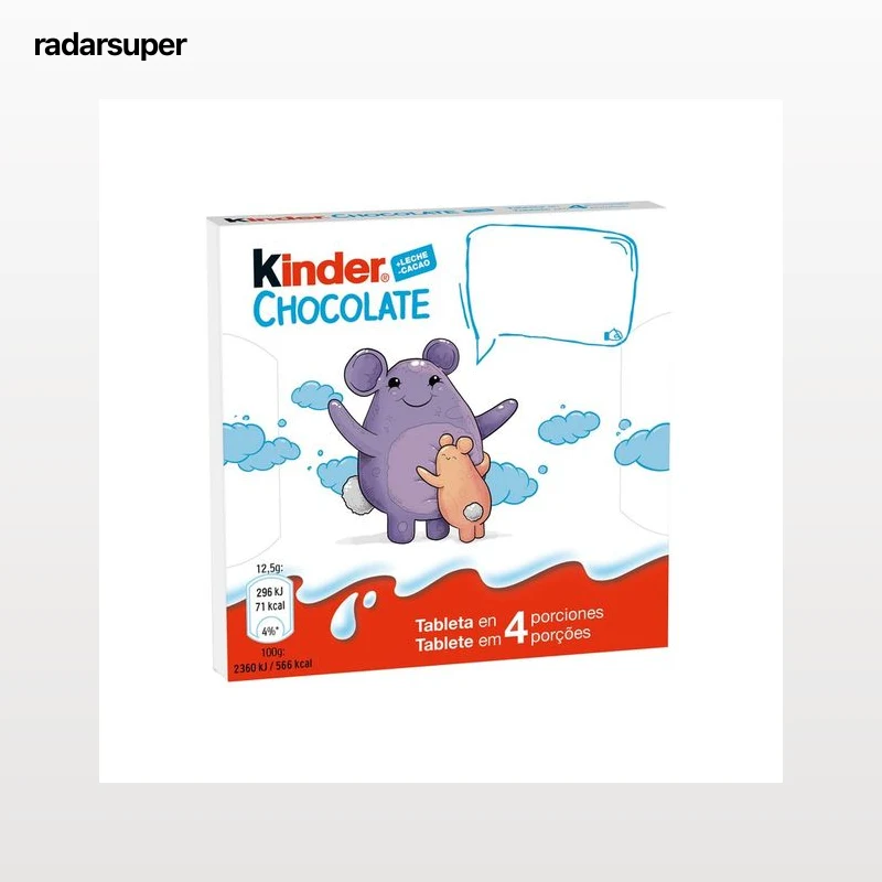KINDER Barritas de chocolate 4 uds. 50 g.