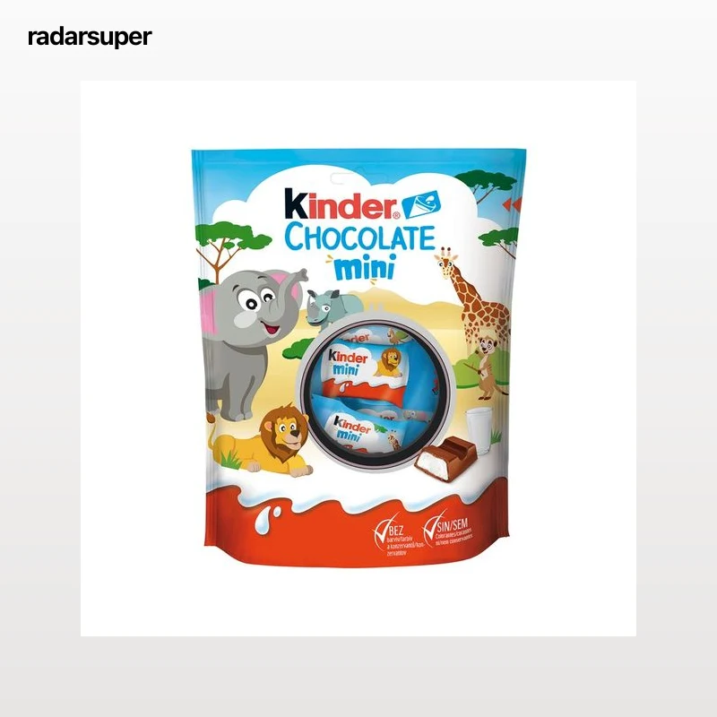 KINDER Barritas chocolate mini, con relleno crema cremoso de leche 120 g.