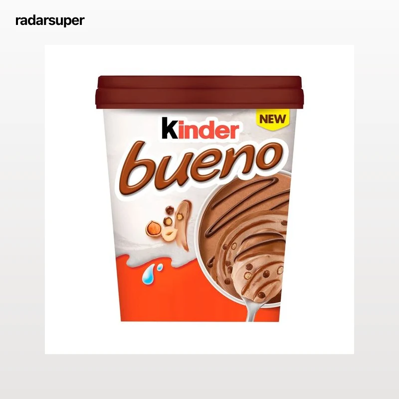KINDER Bueno Tarrina de helado de avellana con trocitos de galleta de chocolate con leche 455 ml.