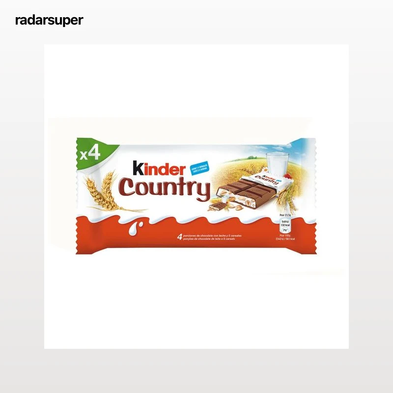 KINDER Country Barritas de chocolate con leche 4 uds. 94 g.