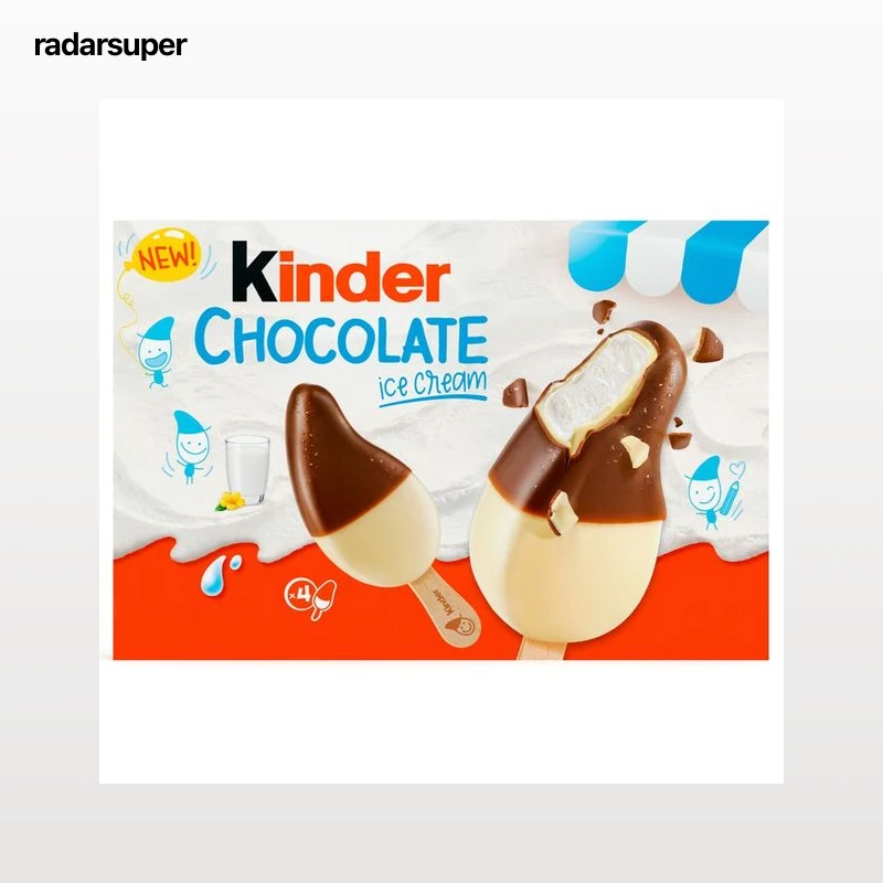 KINDER Helado de chocolate 4x55 ml. 152 g.