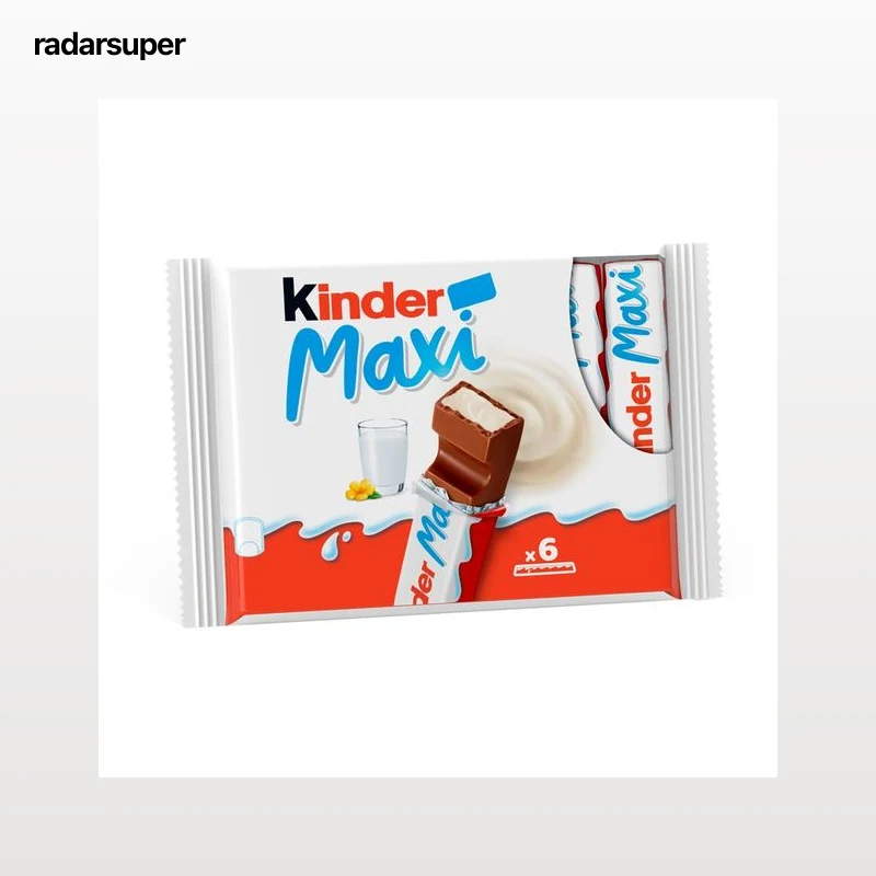 KINDER Maxi Barritas de chocolate con leche rellenas de crema de leche 6 uds. 126g.