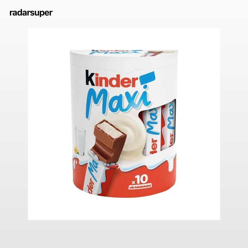 KINDER Maxi Chocolate con leche en barrita extrafino en porciones 10 uds. 210 g.