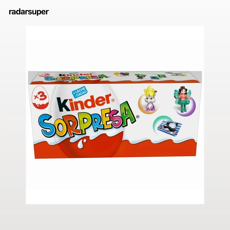 KINDER Sorpresa Huevos de chocolate con leche pack de 3 uds. 63 g.