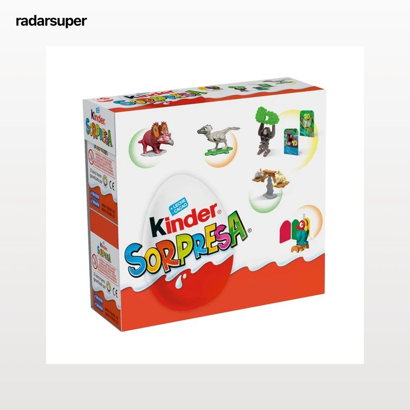 KINDER Sorpresa Huevos cubiertos de chocolate con leche 120 g.