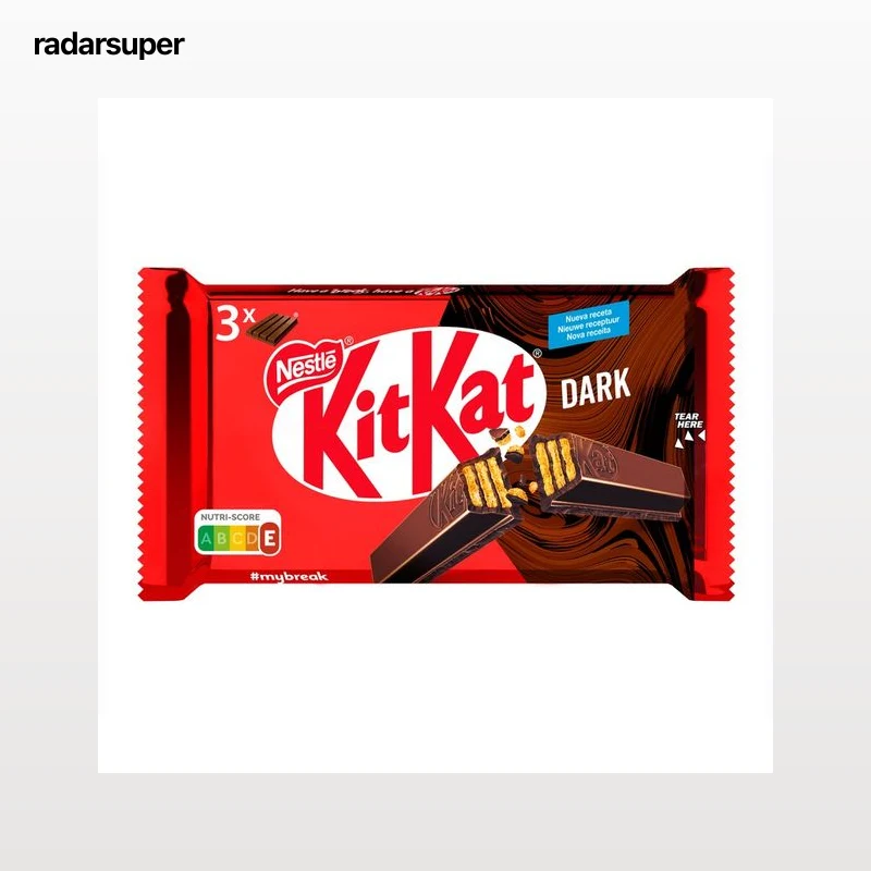 KIT KAT Barritas de galleta cubiertas de chocolate negro 3 uds.41,5 g.