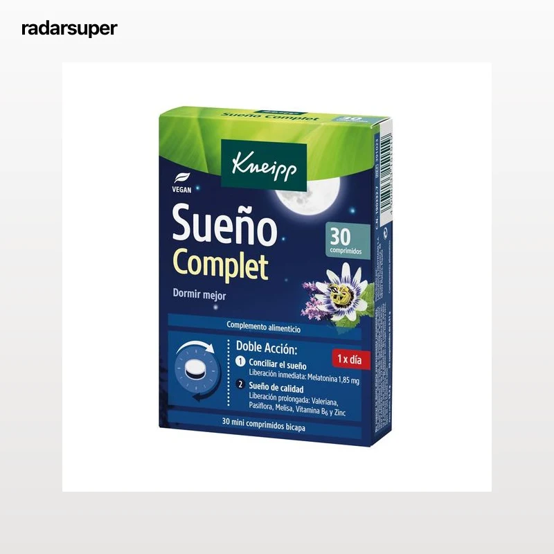 KNEIPP Sueño complet Complemento alimenticio a base extractos de plantas natuales para conciliar el sueño 30 uds.