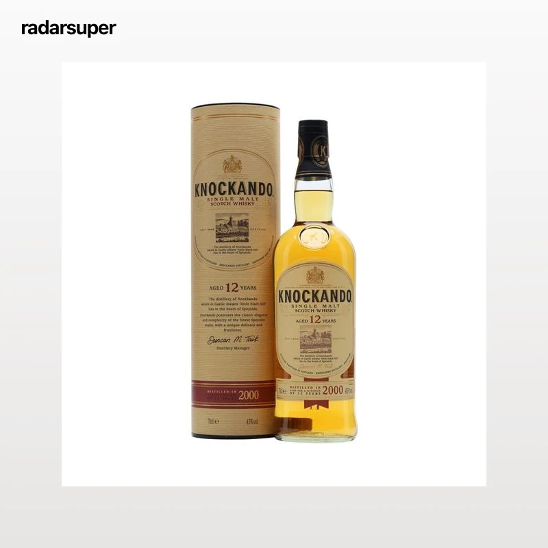 KNOCKANDO Whisky single malt escocés 12 años 70 cl.