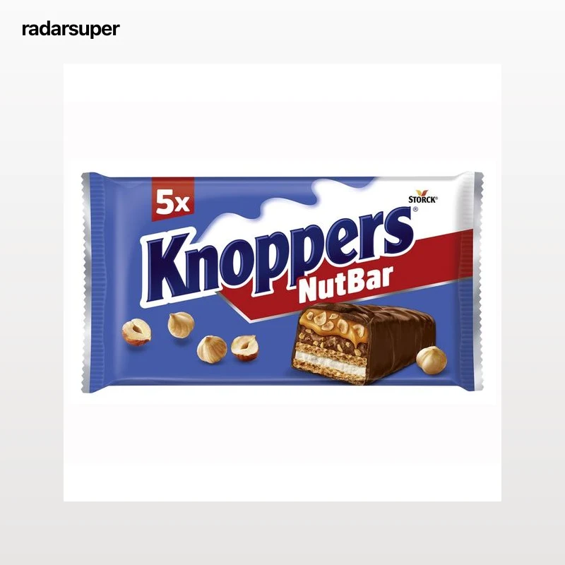 KNOPPERS Nut Bar Barritas con crema de leche y avellanas 5 uds. 40 g.