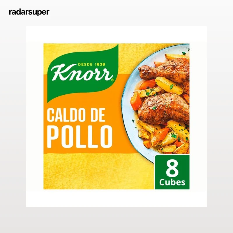 KNORR Caldo de pollo 8 pastillas knorr 10 x 8 g.