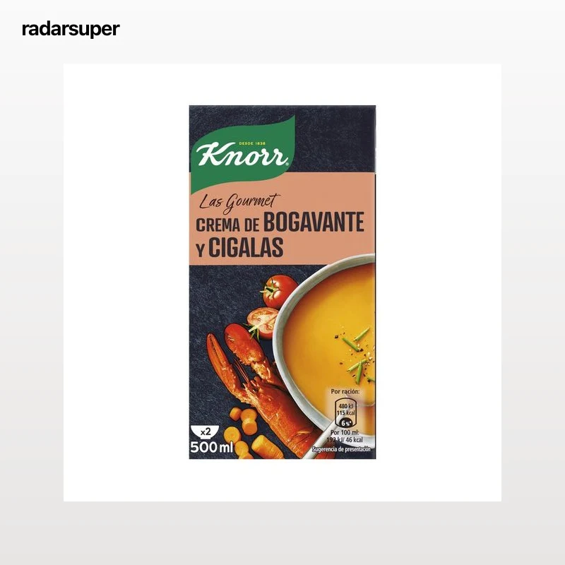 KNORR Crema de bogavantes y cigalas 500 ml.