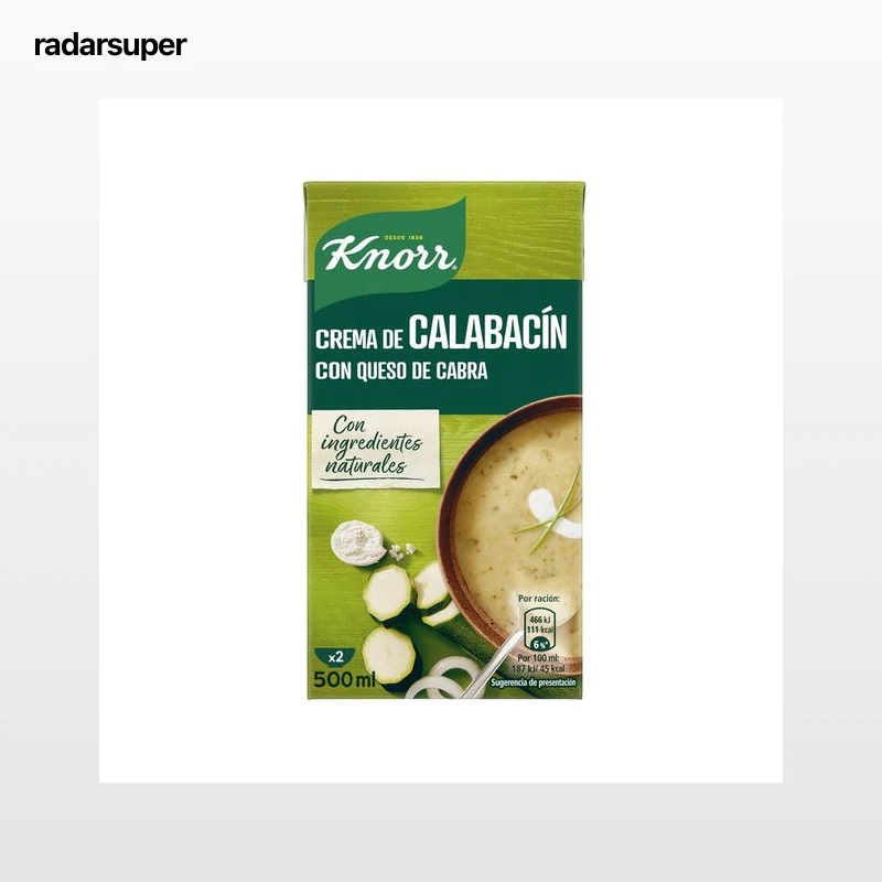 KNORR Crema de calabacín con queso de cabra 500 ml.