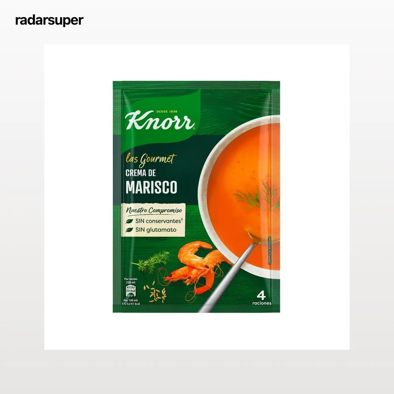 KNORR Crema de marisco gourmet con un toque de eneldo 72 g.