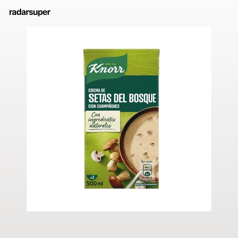 KNORR Crema de setas del Bosque con champiñones 500 ml.
