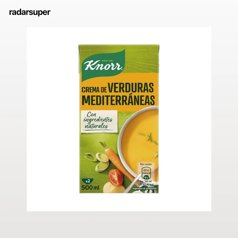 KNORR Crema de verduras Mediterráneas 500 ml.