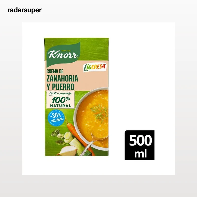 KNORR Ligeresa Crema de zanahorias y puerros 500 ml.