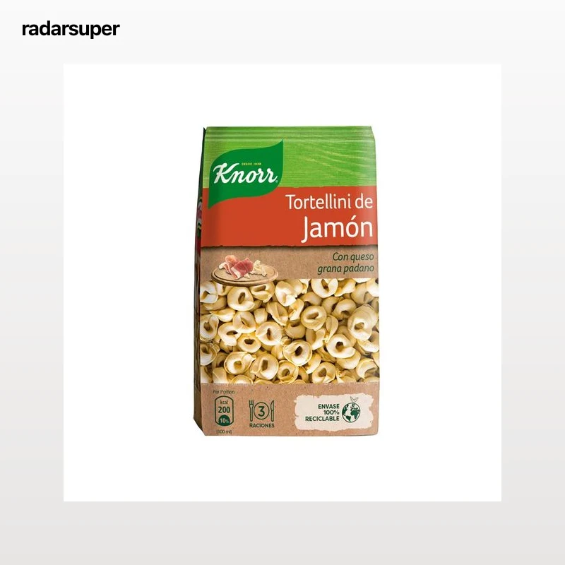 KNORR Pasta tortellini de jamón, con queso grana padano KNORR 250 g.