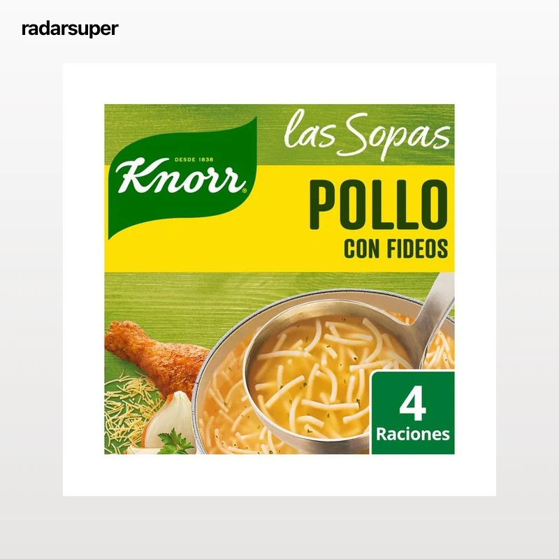 KNORR Sopa de pollo con fideos sobre de 63 g.