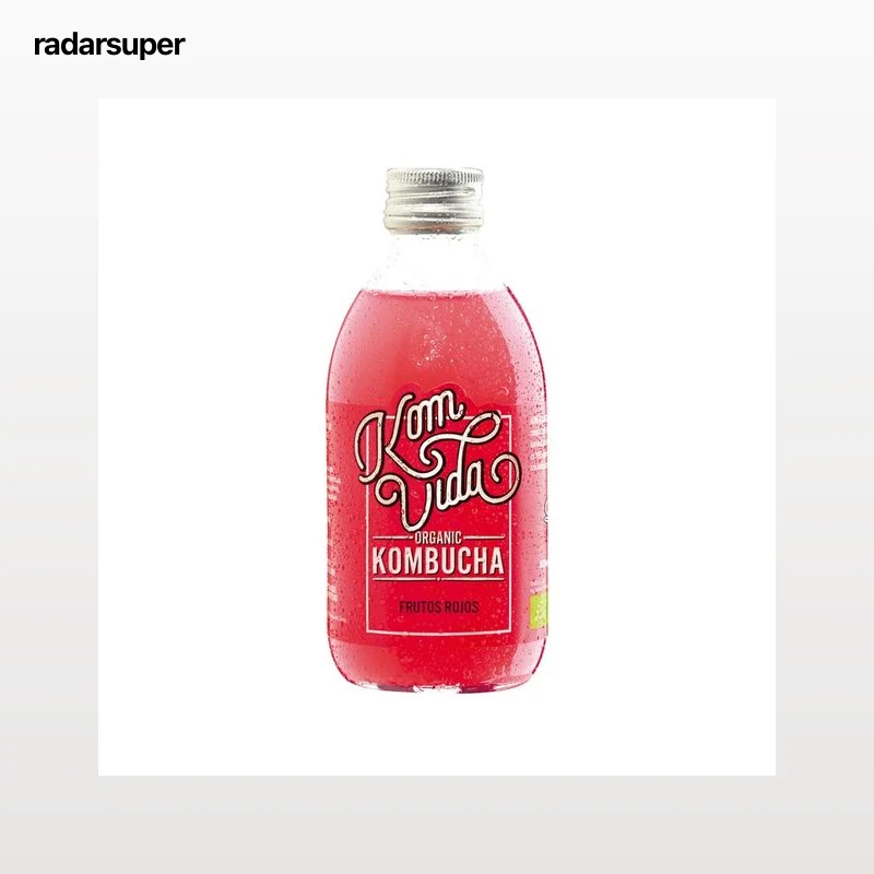 KOMVIDA Kambucha (bebida a partir de té) ecológica frutos rojos 750 ml.