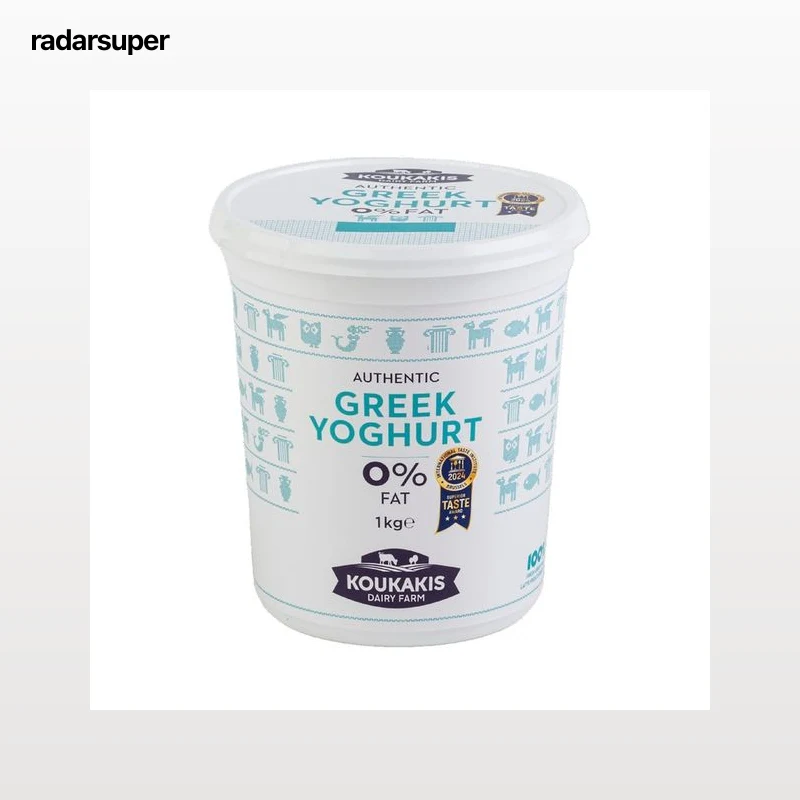 KOUKAKIS Yogur griego natural desnatado (0% materia grasa) 1 kg .