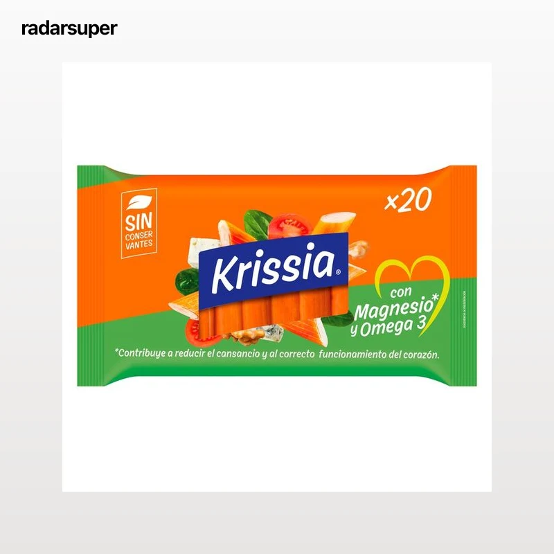 KRISSIA Barritas de surimi con Magnesio y Omega 3. 20 uds. 300 g.