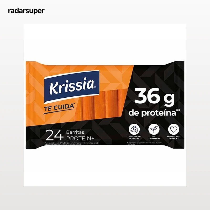 KRISSIA Barritas de surimi protein plus, 20 uds. 300 g.