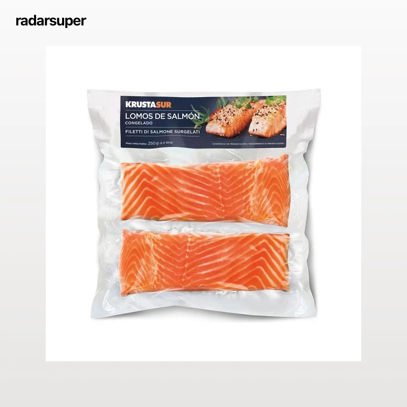 KRUSTASUR Lomos de salmón sin piel, congelados 2 x 125 g.