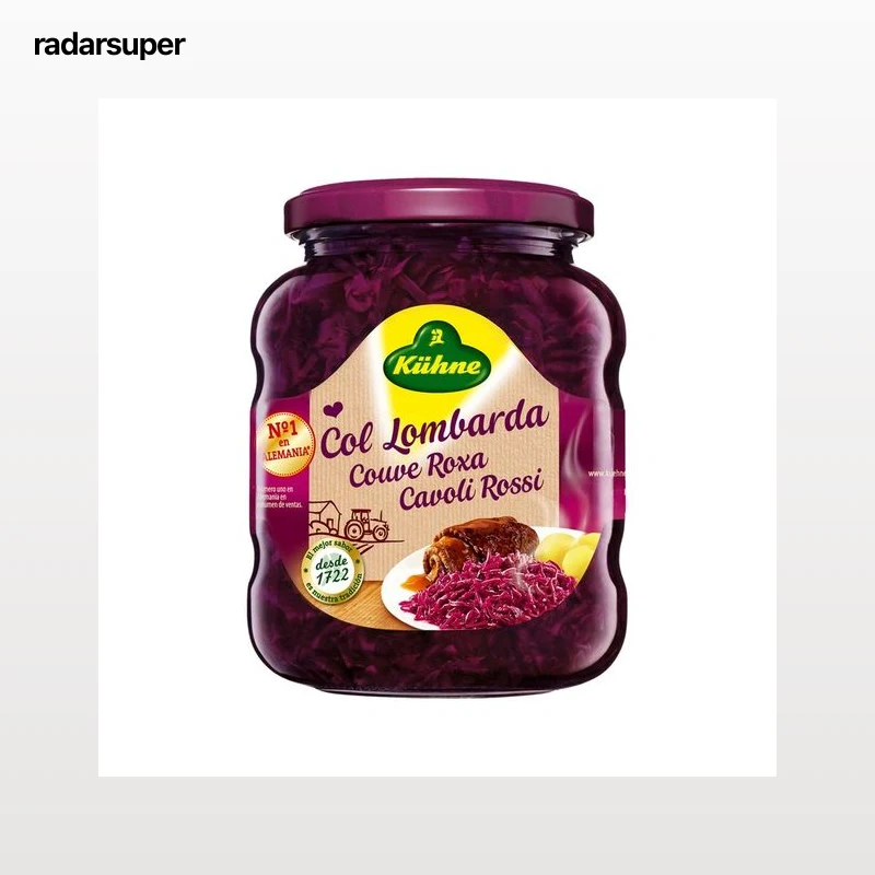 KÜHNE Col lombarda frasco de 335 g.