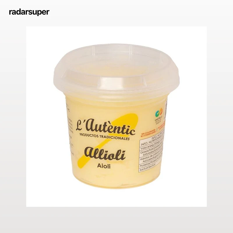 L"AUTÉNTIC Allioli tradicional, elaborado sin conservantes ni gluten 130 g.