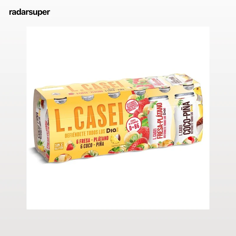 L-Casei fresa-plátano y coco-piña Dia 12 x 100 g