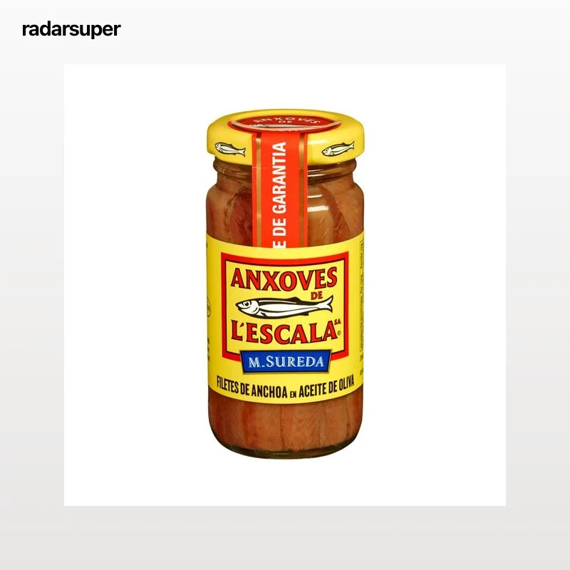 L"ESCALA Filetes de anchoa en aceite de oliva L"ESCALA bote de 100 g.