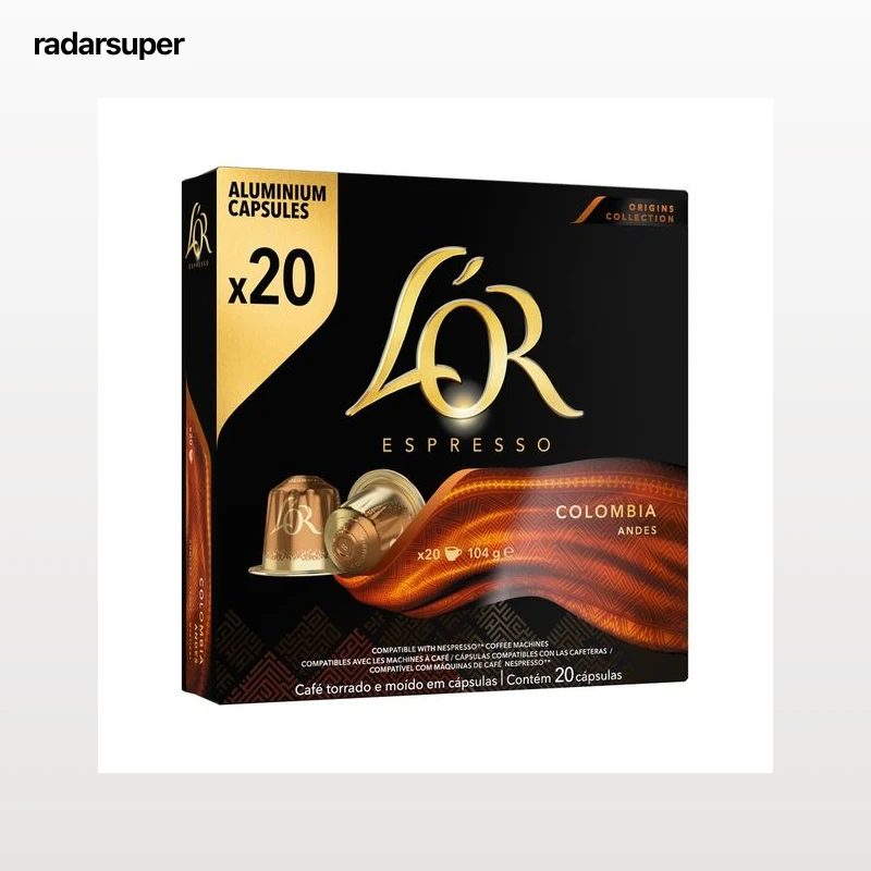 L"OR ESPRESSO Café en cápsulas Colombia 20 uds.